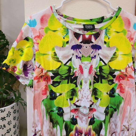 Prabal Gurang Rainbow Kaleidoscope Tshirt Ruffle Dress - Picture 4 of 11